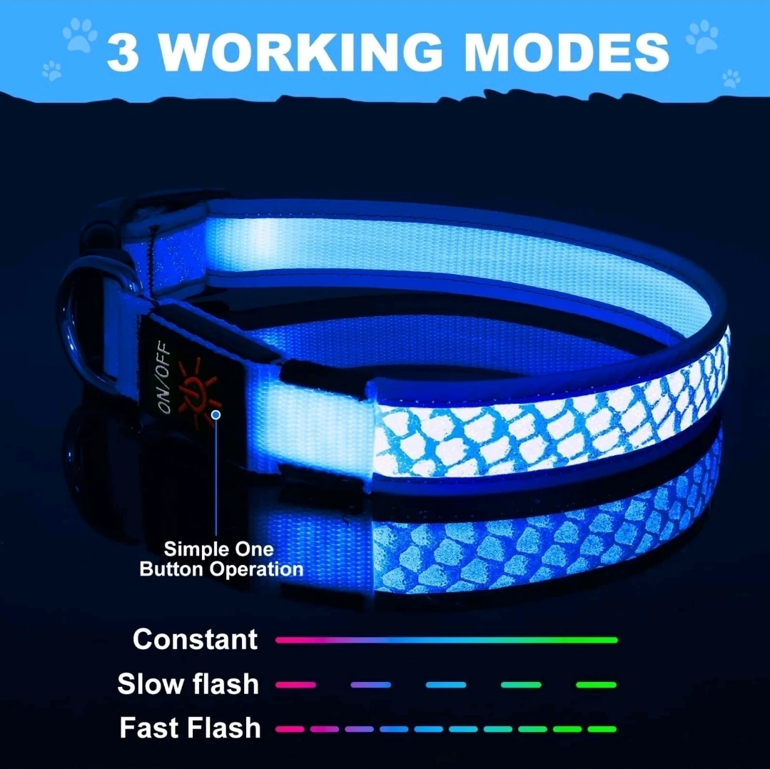 BiPaxti LED Dog Collar - Large Dogs - New - photo 4