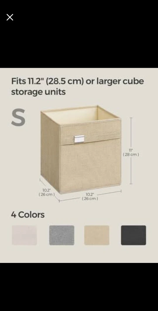 SONGMICS Beige Fabric Storage Box - Small - photo 5