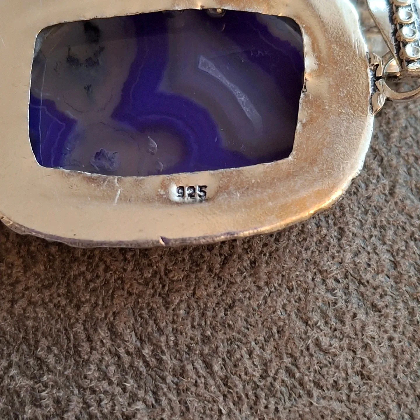 Sterling Silver & Purple Agate Pendant image indicator(3)