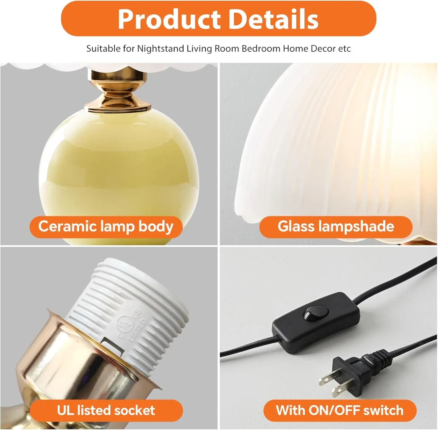 Ceramic Table Lamp BNIB image indicator(7)