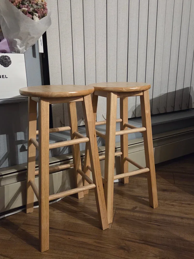 2 Wooden Bar Stools for $40 image indicator(2)