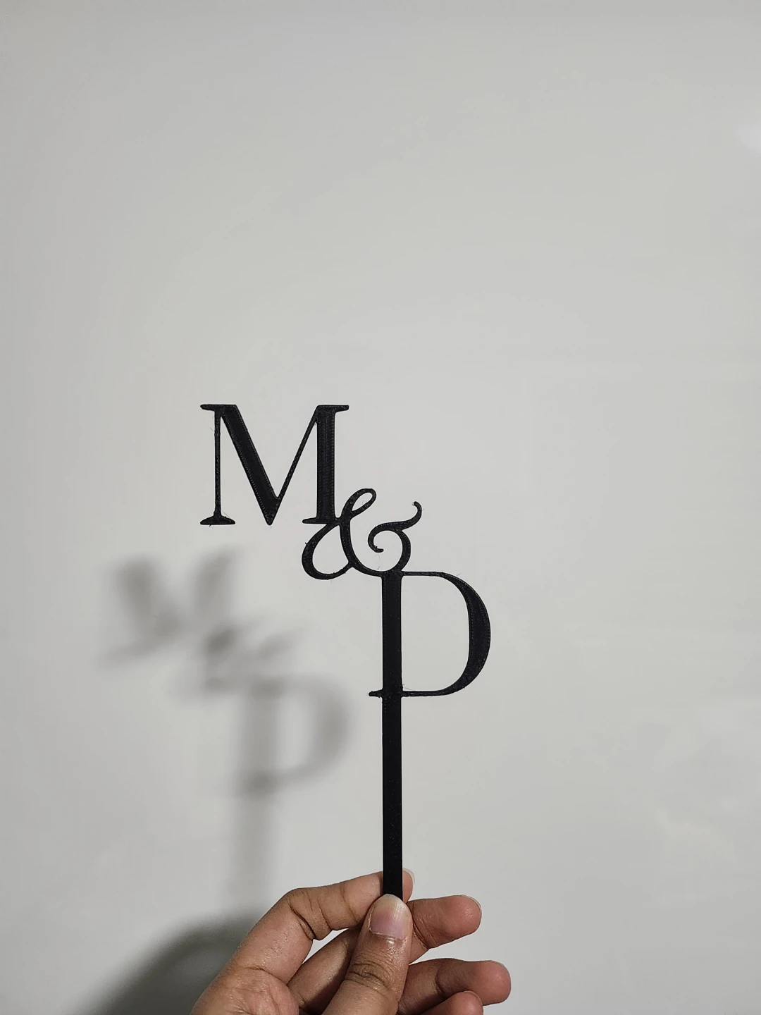 Custom Initial Cake Topper - M & D