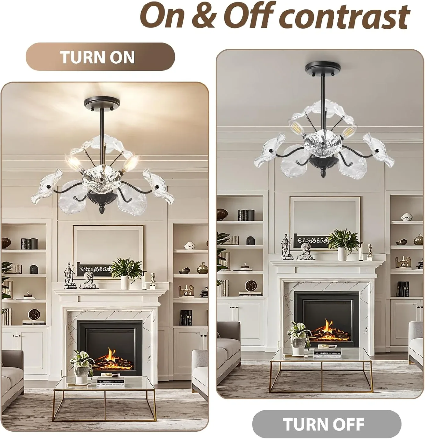 Vintage Flower Glass Pendant Light Fixture BNIB image indicator(7)