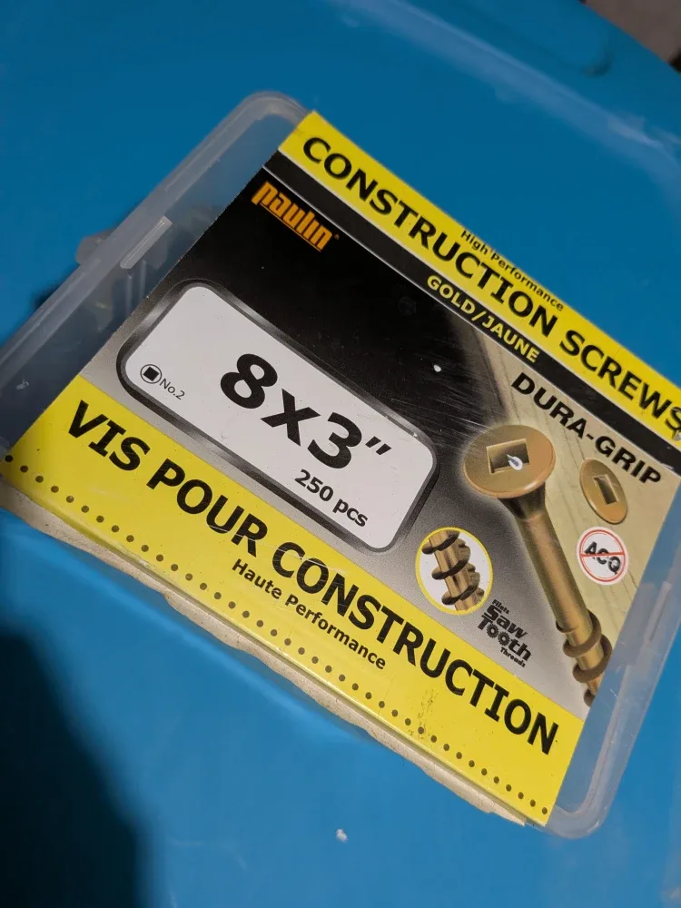 Paulin Construction Screws 8x3" box of 150 screws image indicator(2)