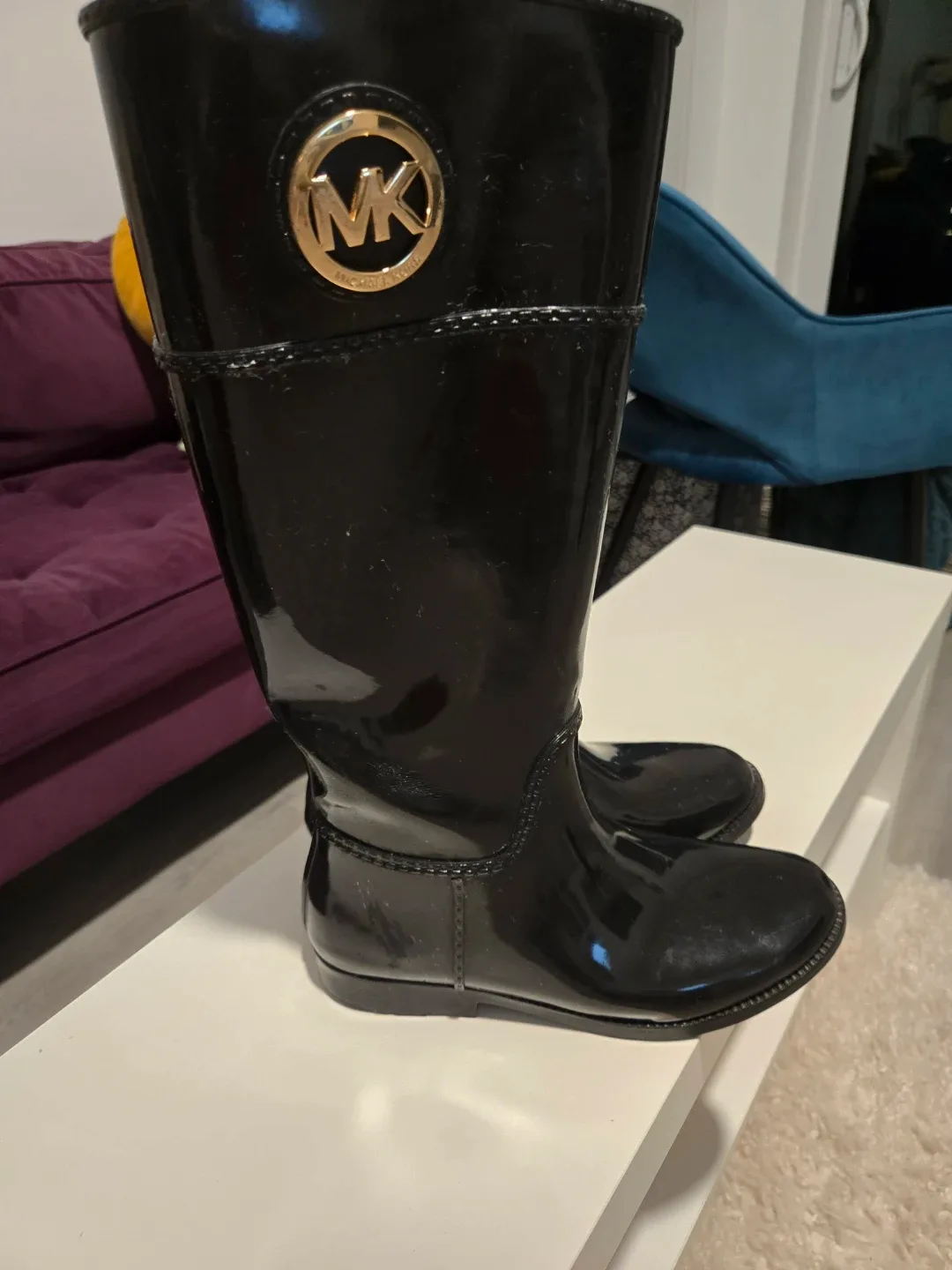 Michael Kors Black Rain Boots - Size 8 image indicator(3)