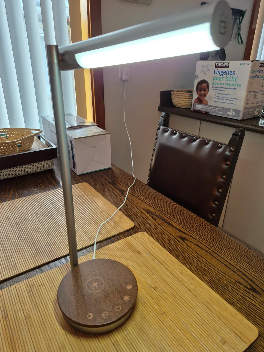 UltraBrite LED Desk Lamp with Wireless Charging & Mood Light image indicator(7)