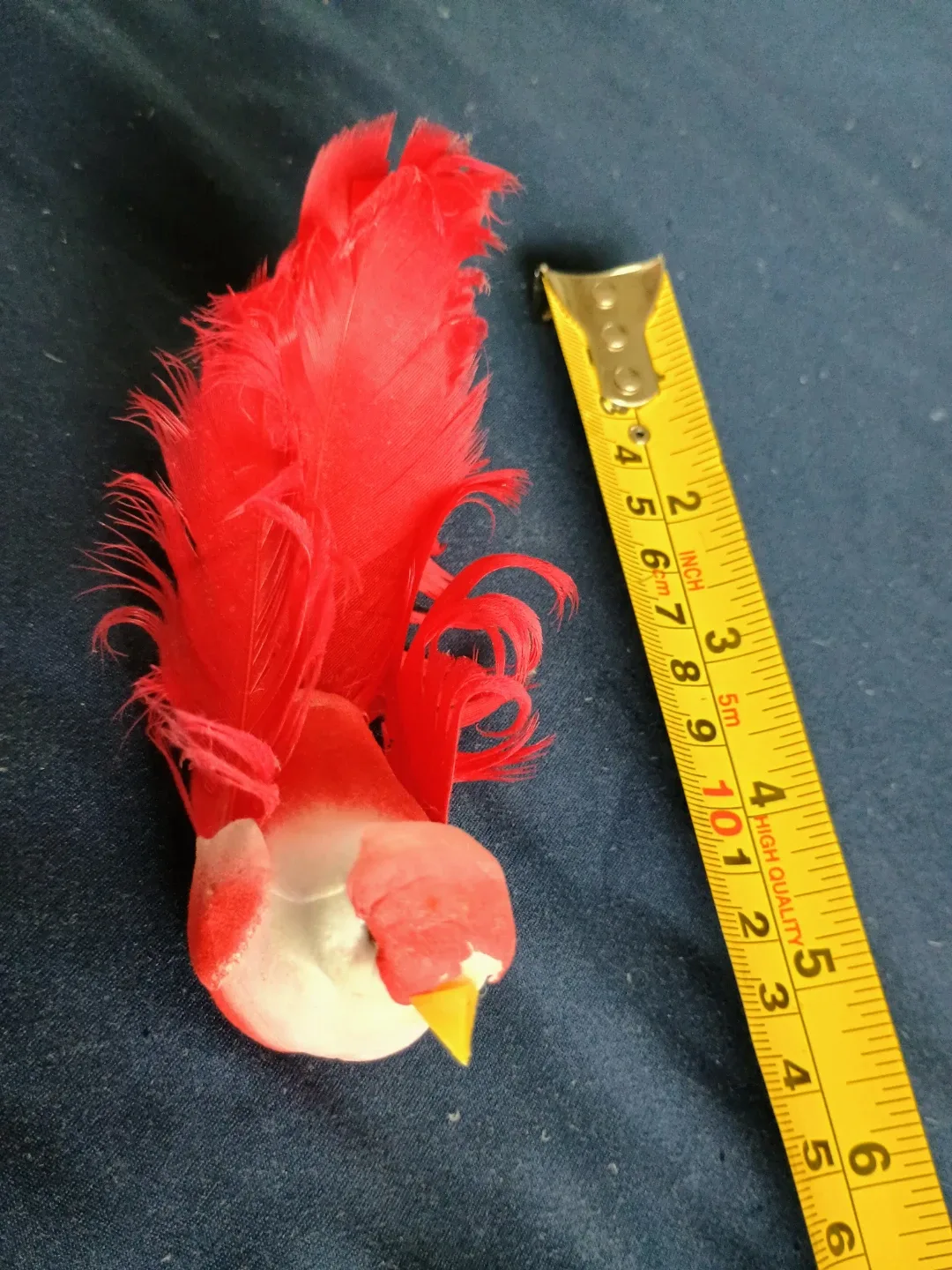 Red Feather Bird Ornament