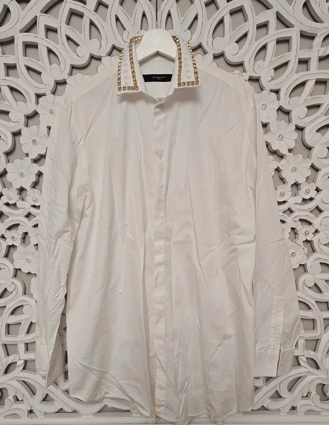 Givenchy White Embellished Collar Shirt