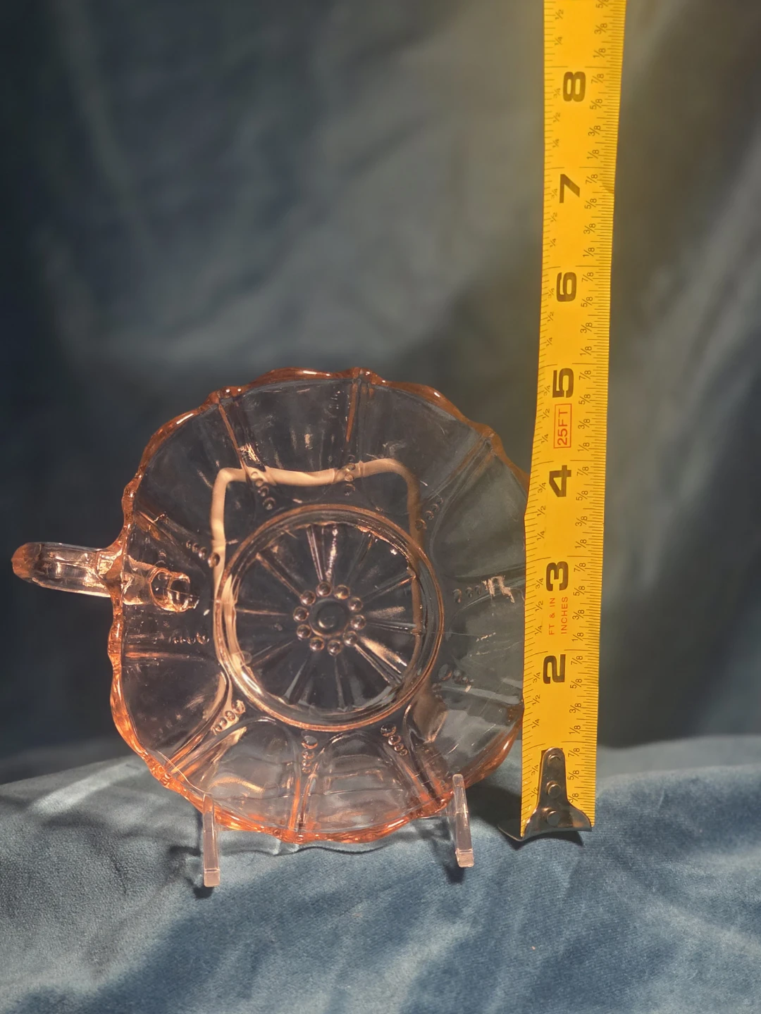 Vintage Pink Depression Glass Bowl, 6 inch - photo 3