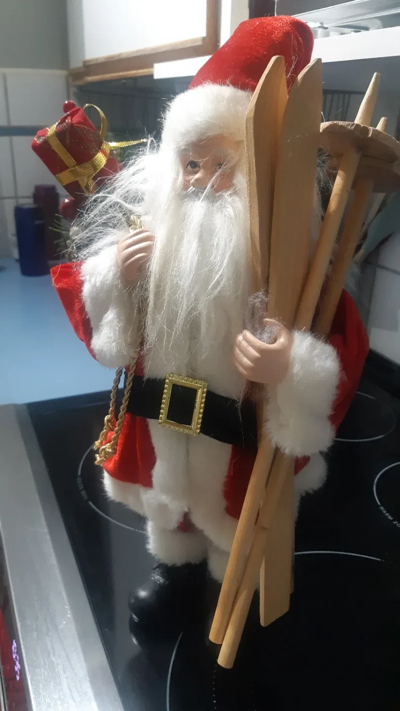 Santa Claus Figurine with Skis image indicator(3)