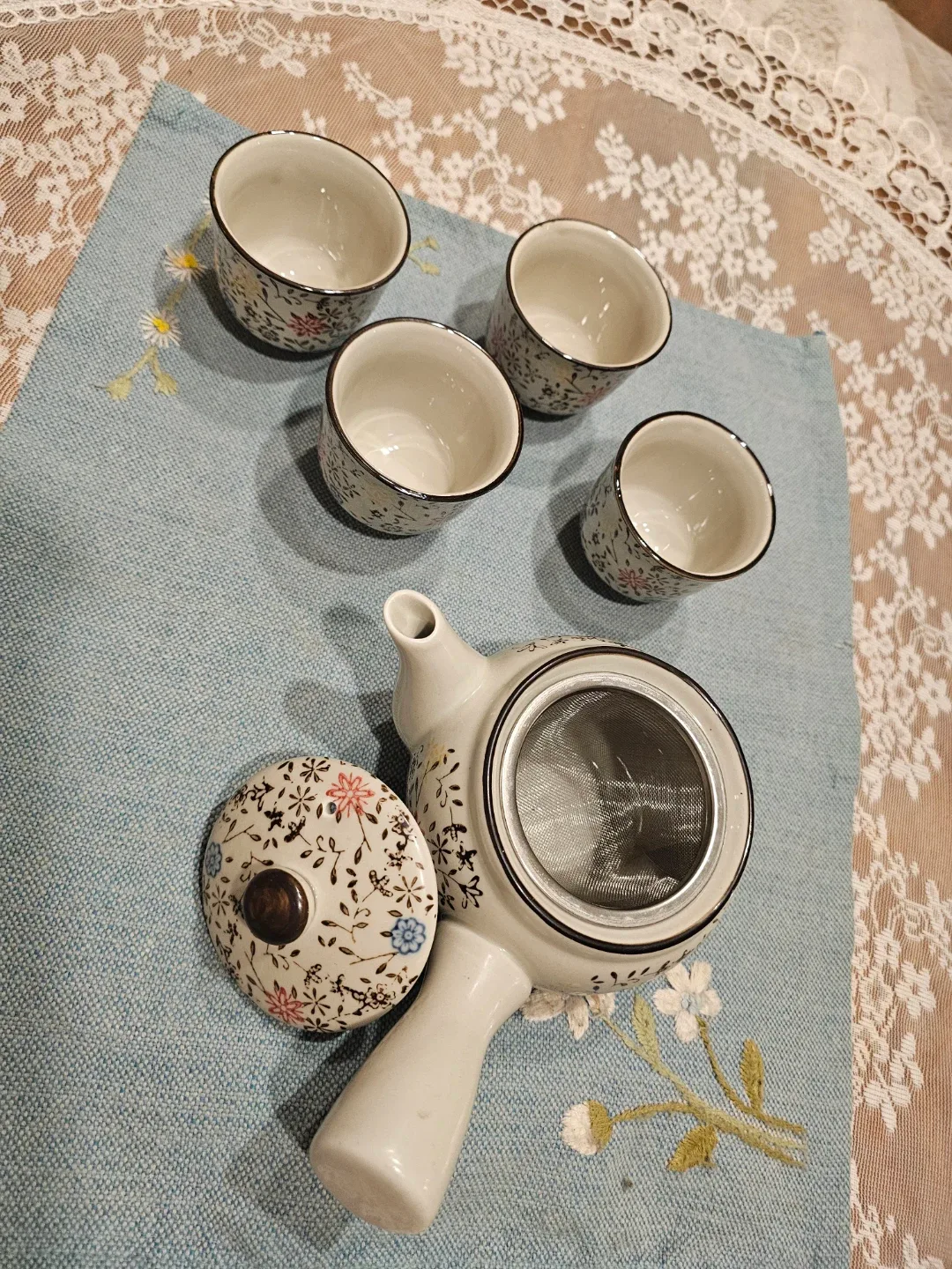 2Tea Set with Floral Design image indicator(3)