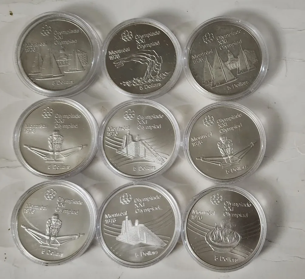 Montreal 1976 Olympiad $5 silver Coins for sale