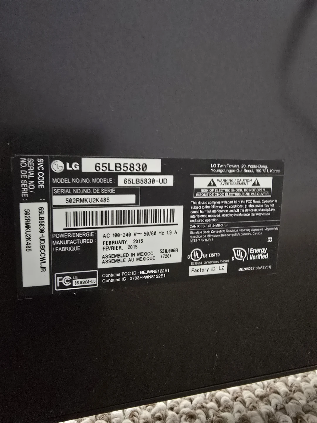 LG TV 65 inch - photo 5