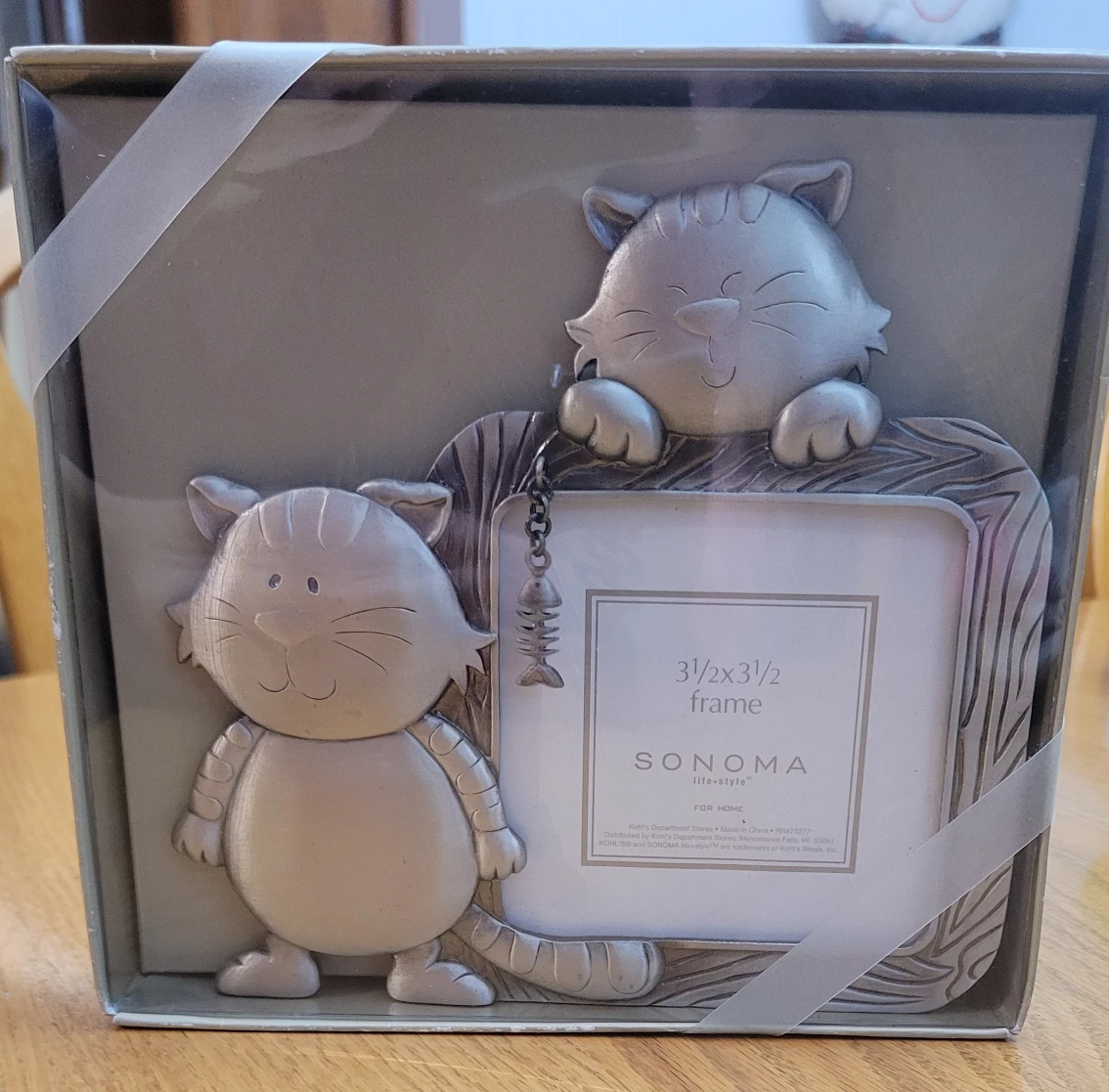 Sonoma 3½ x 3½ Cat pewter frame