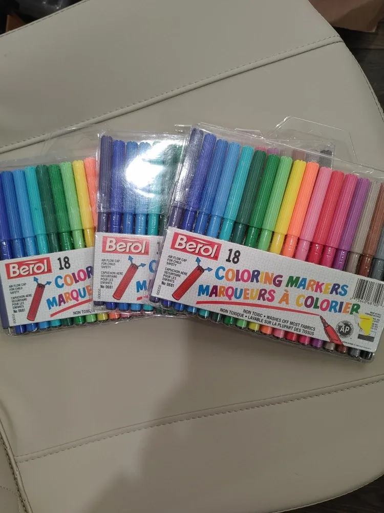 💚THREE PACKAGES OF BEROL MARKERS BRAND NEW ITALY