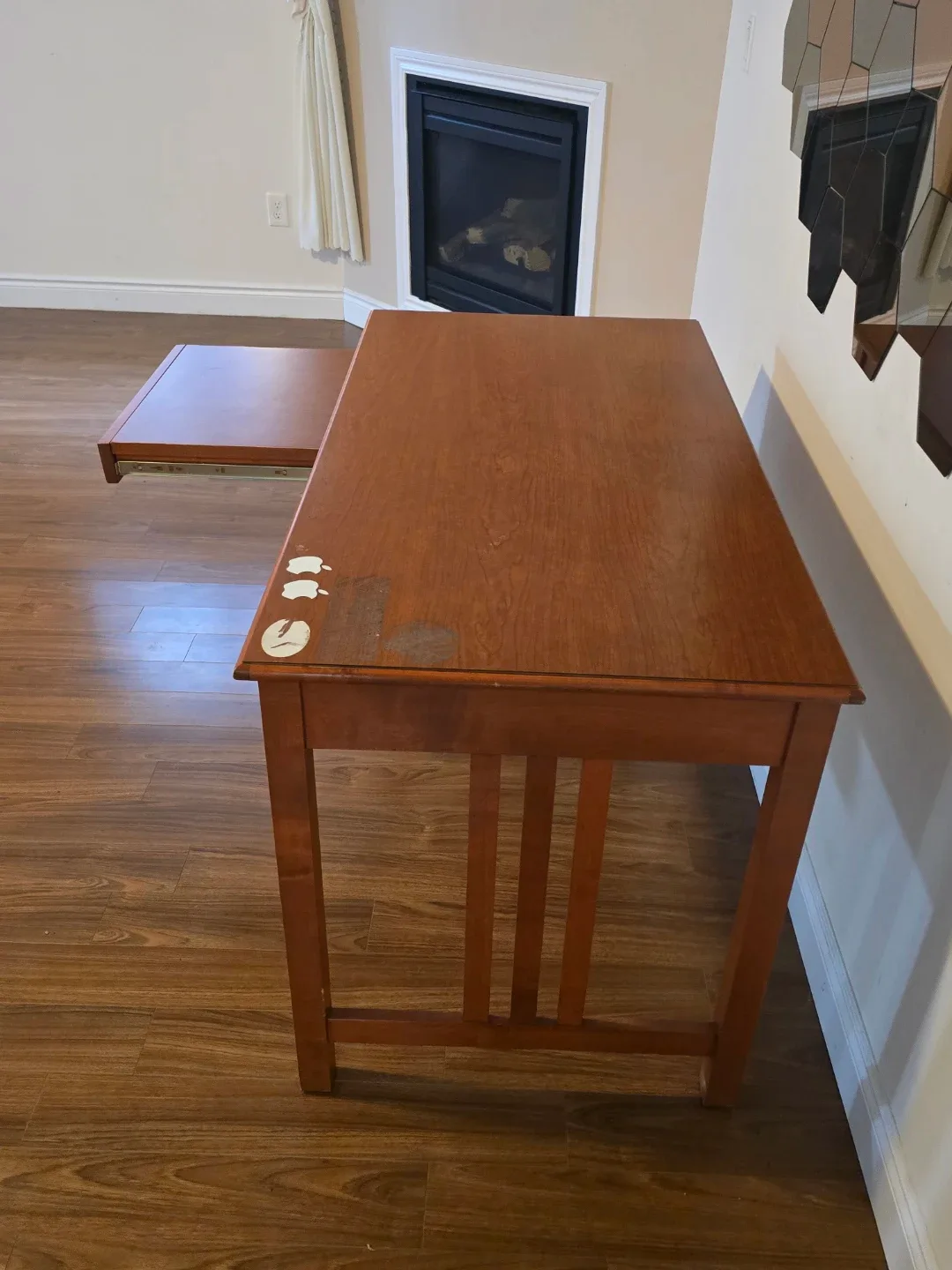 Wooden Desk with Pull-Out Keyboard Tray image indicator(2)