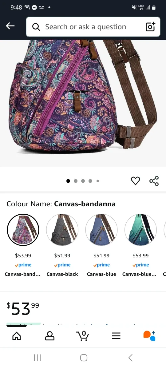 Canvas Bandanna Sling Bag image indicator(2)