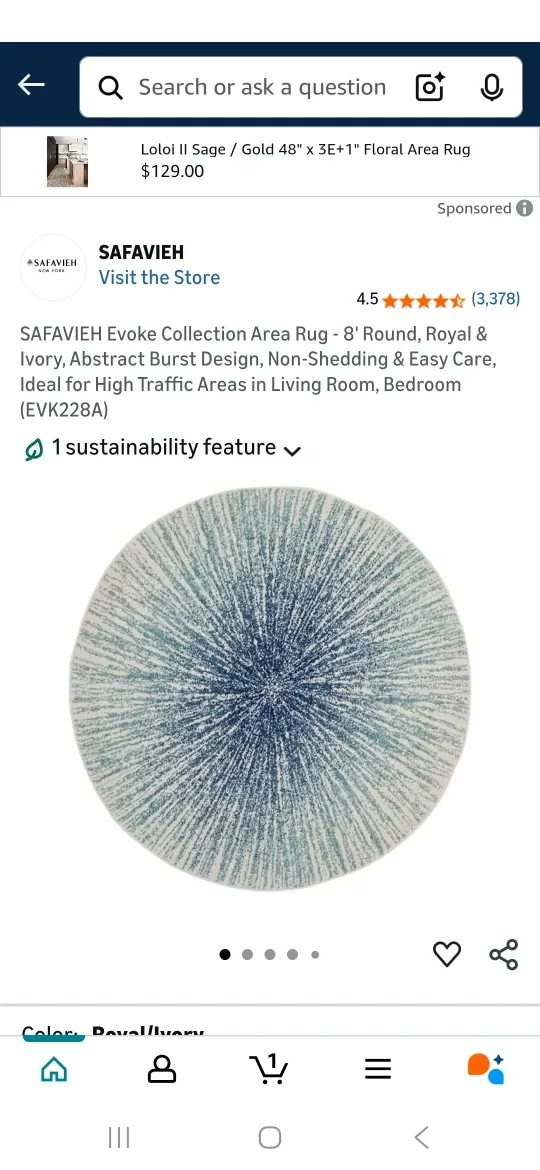 A round rug to go in your entryway. Its a burst of fresh air. image indicator(2)