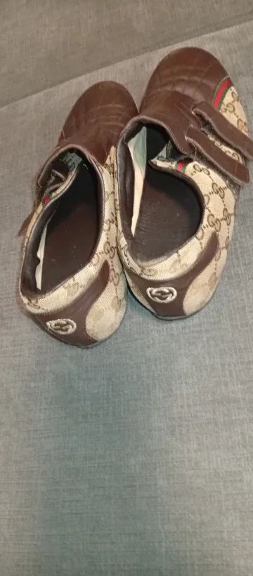 Gucci Brown Leather & Canvas Shoes image indicator(3)