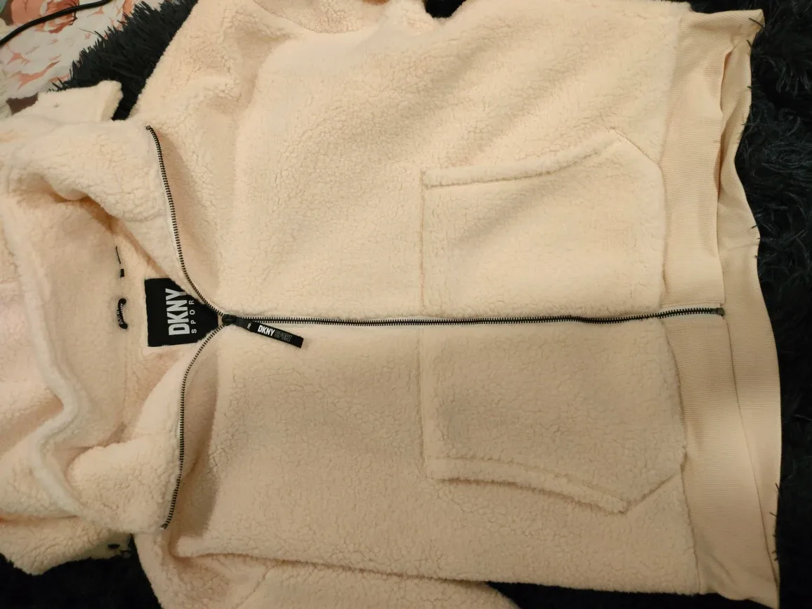 DKNY Sport Cream Fleece Jacket