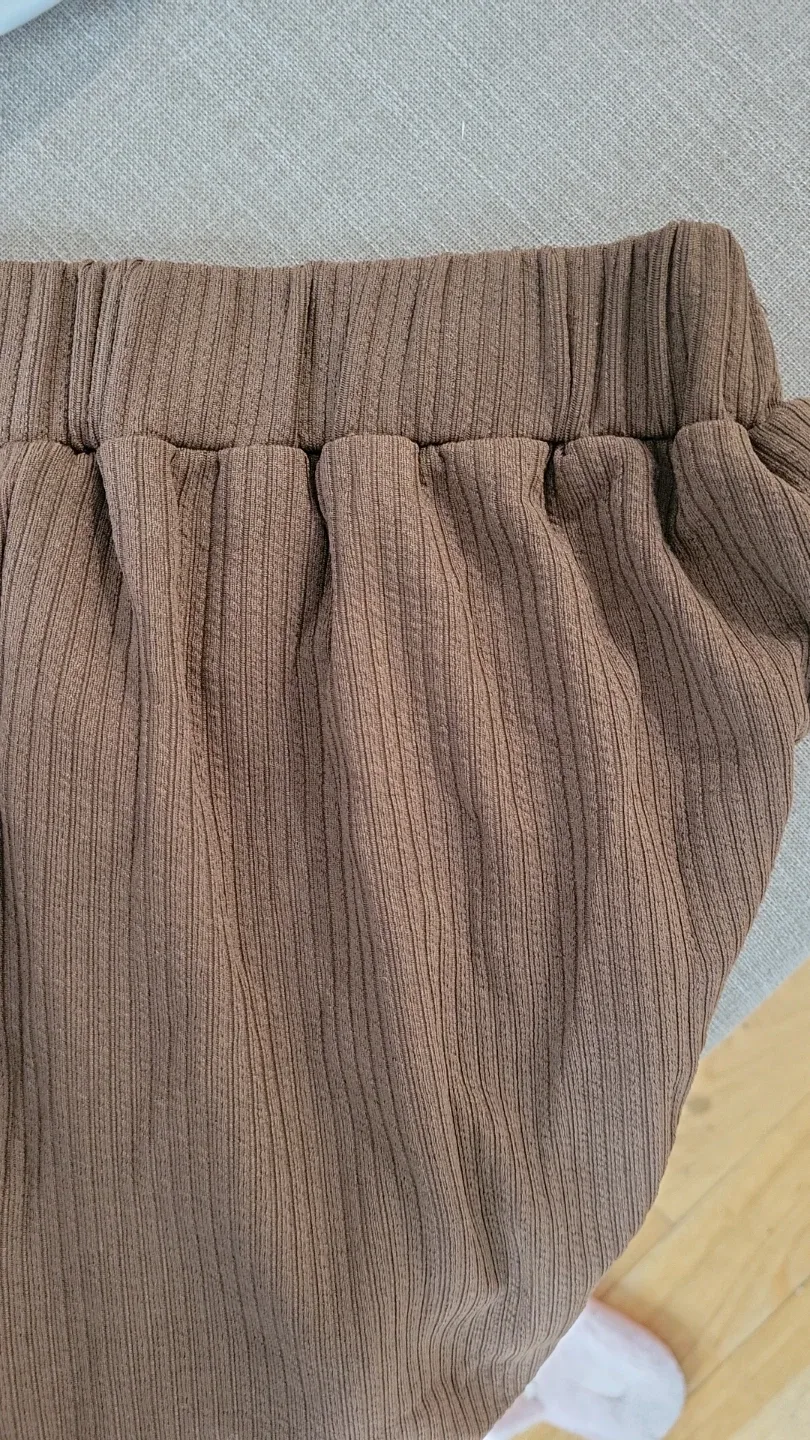 Cider Khaki & Brown Knit Wide Leg Pants image indicator(3)
