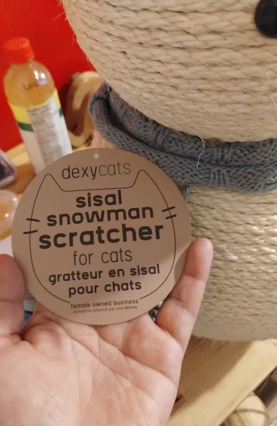 Dexycats Sisal Snowman Scratcher for Cats - New image indicator(2)