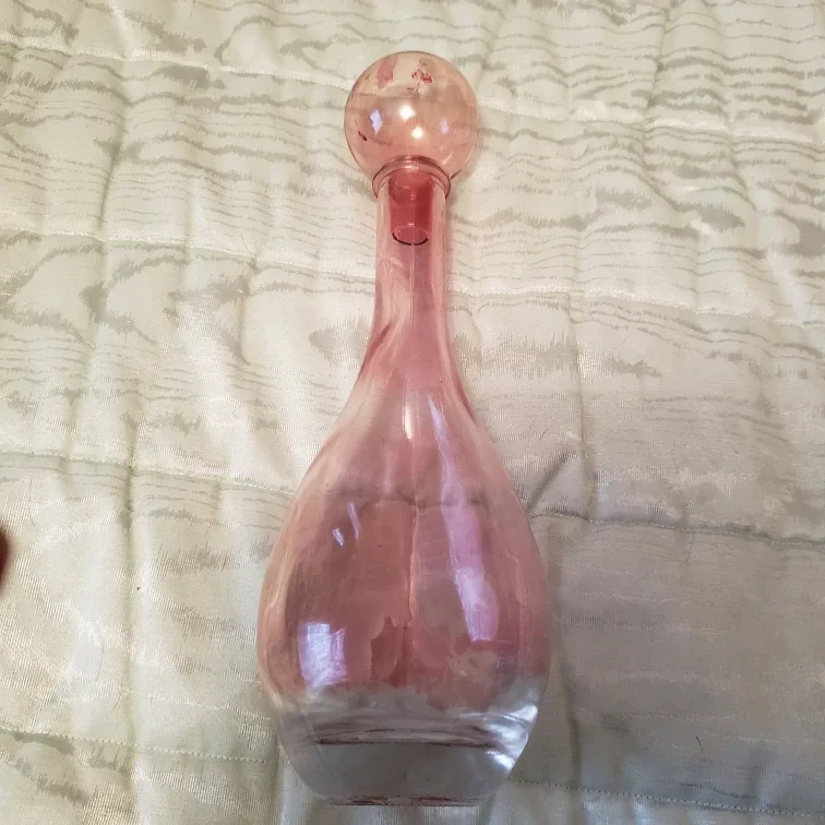 Pink Glass Decanter