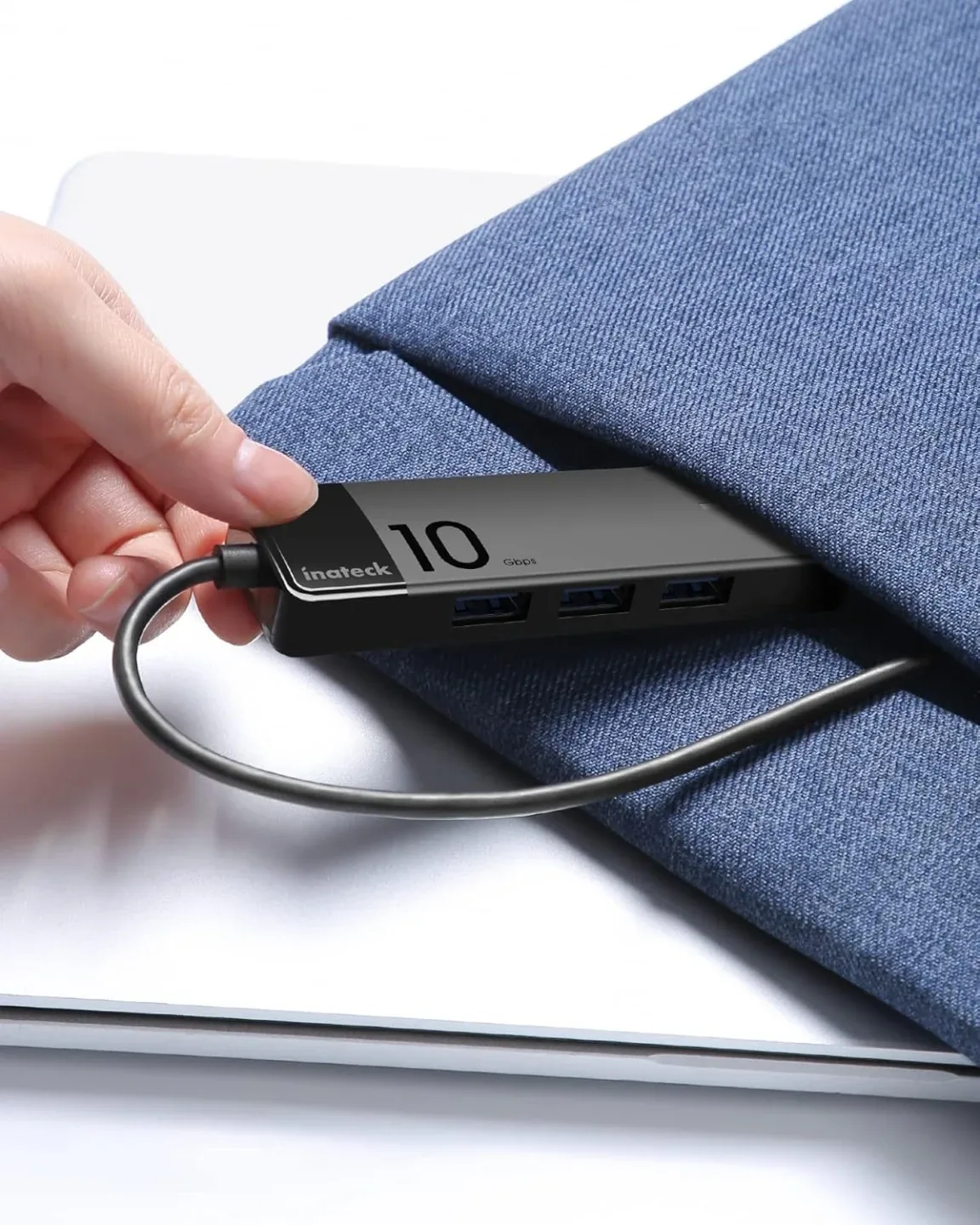 Inateck USB 3.2 Gen 2 Speed, USB C to USB Hub with 4 USB A Ports image indicator(7)