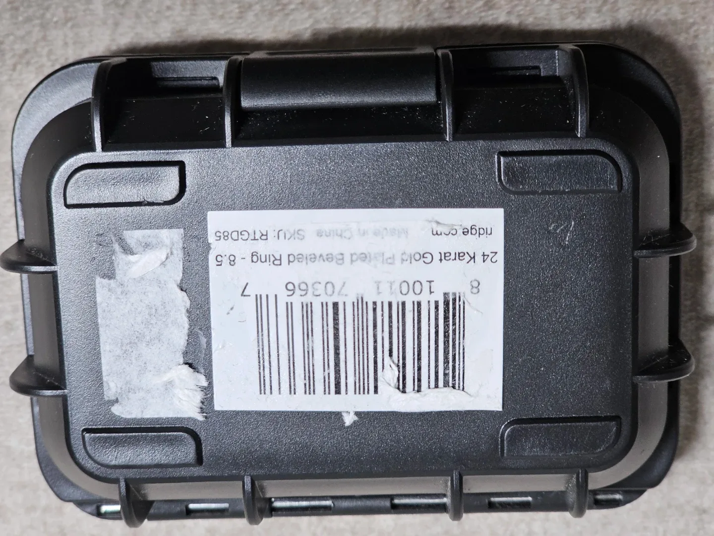 Ridge Tungsten Ring Set - Gold, Size 8.5 image indicator(4)