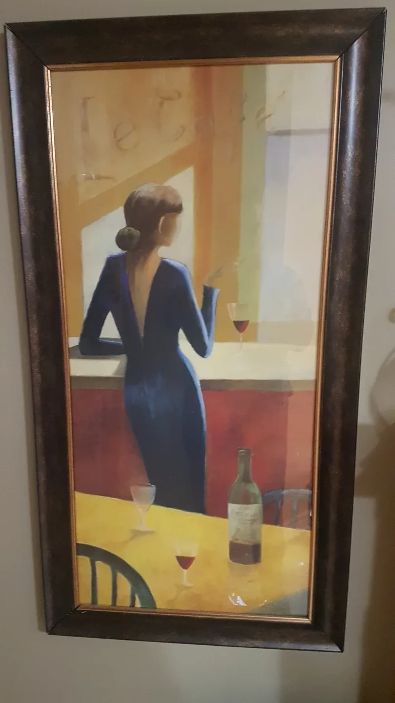 Framed 'Le Cafe' Print - 47" x 23" image indicator(2)