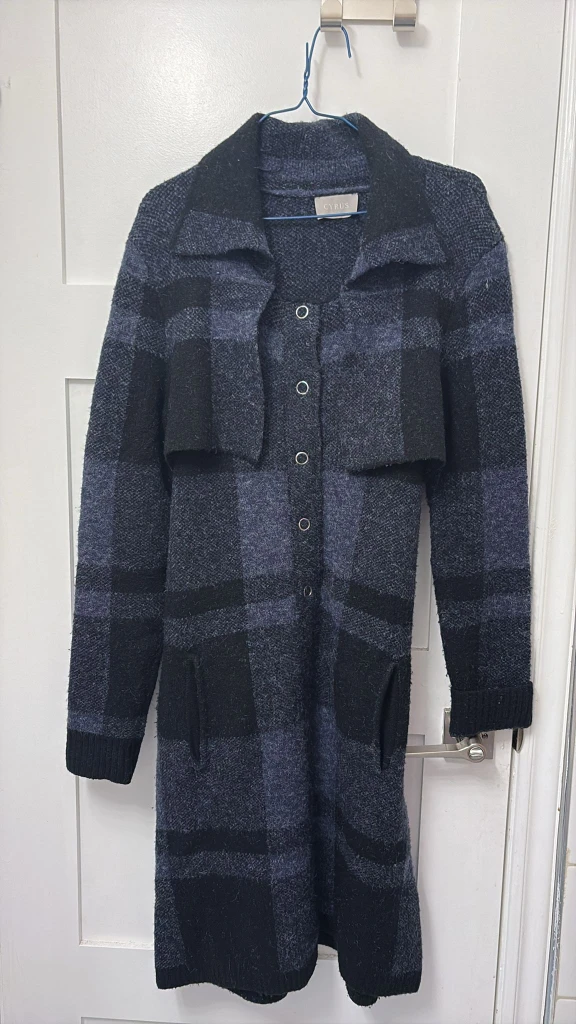 CYRUS Plaid Wool Blend Coat
