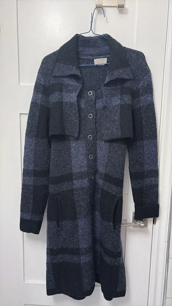 CYRUS Plaid Wool Blend Coat