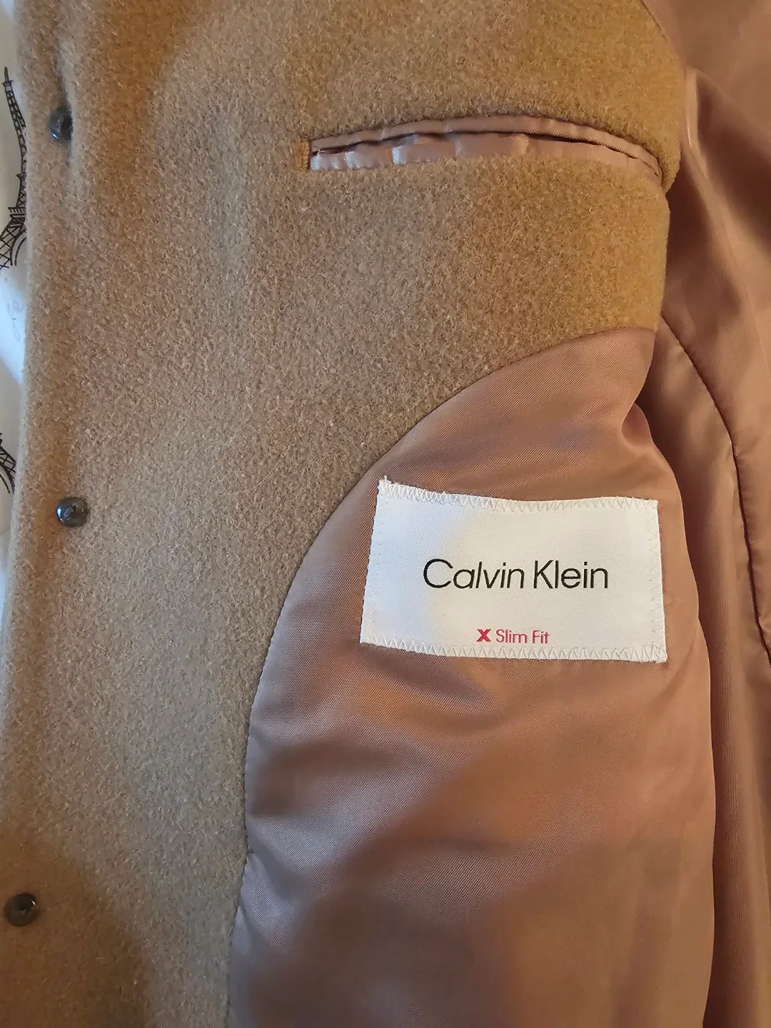 Calvin Klein Slim Fit Wool Blend Coat image indicator(2)