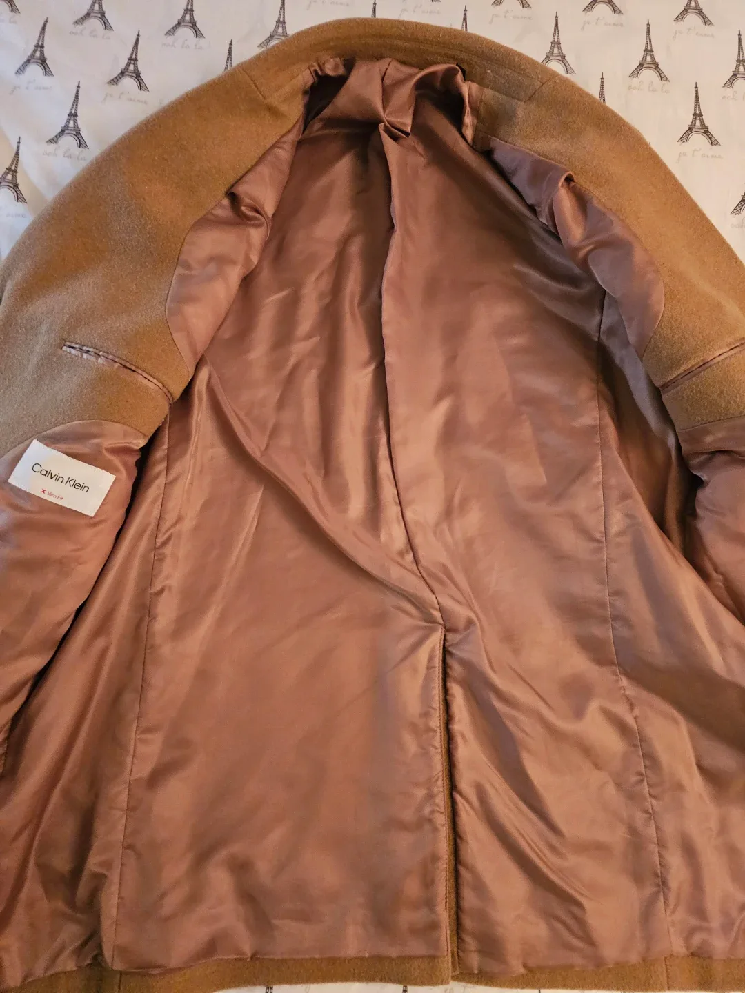 Calvin Klein Slim Fit Wool Blend Coat image indicator(3)