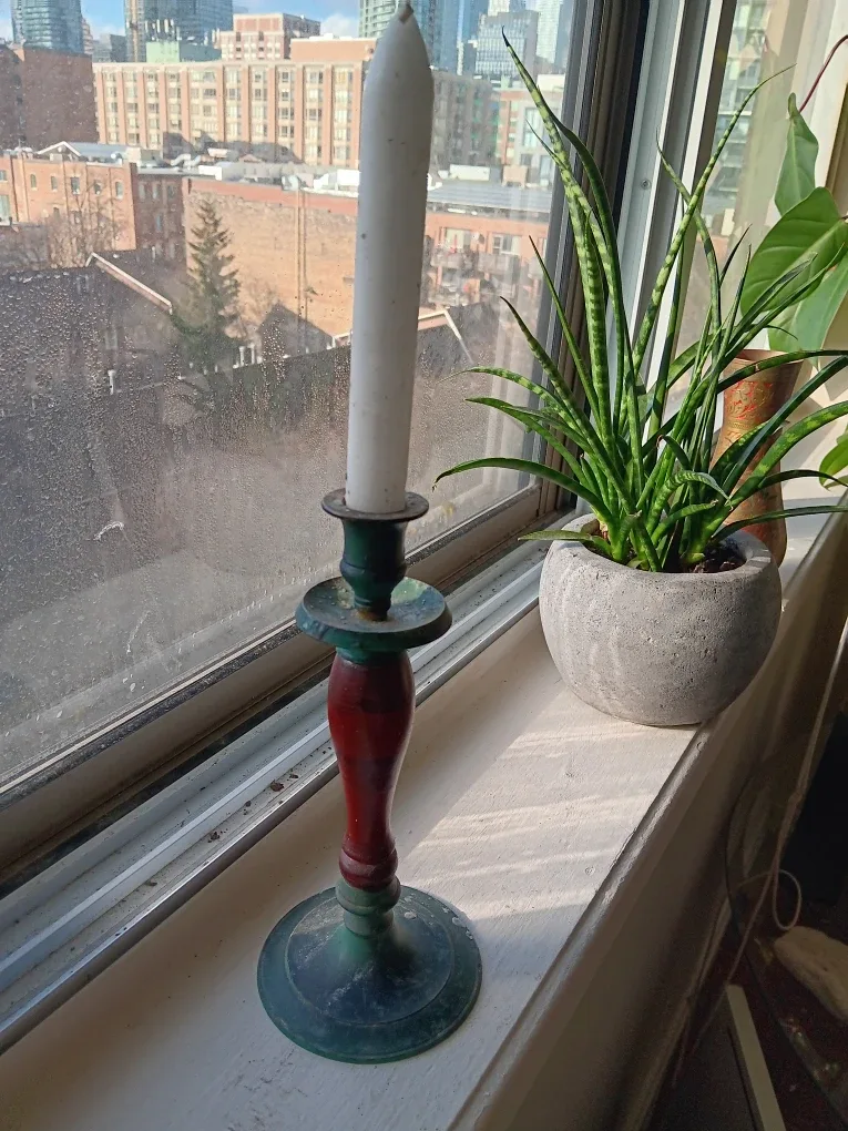 Wooden Candlestick Holder