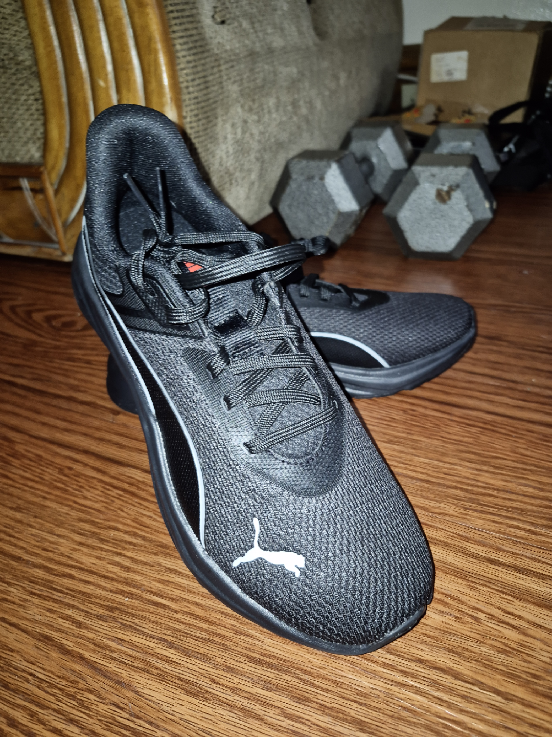 US8.5 Puma All Black Running Shoes
