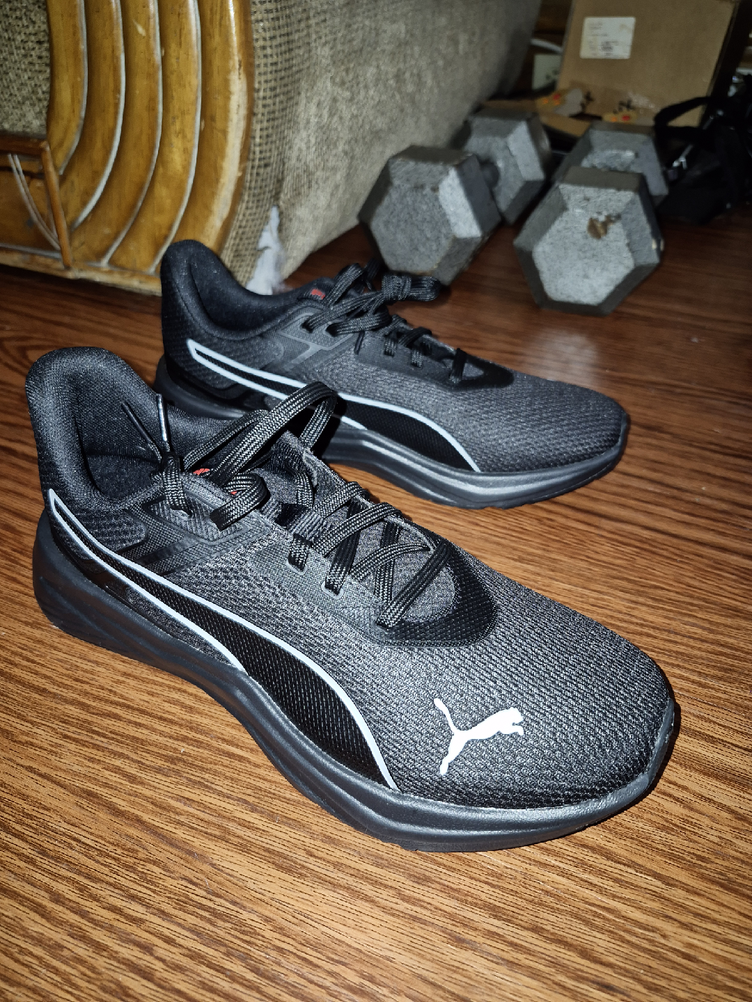 US8.5 Puma All Black Running Shoes - photo 2
