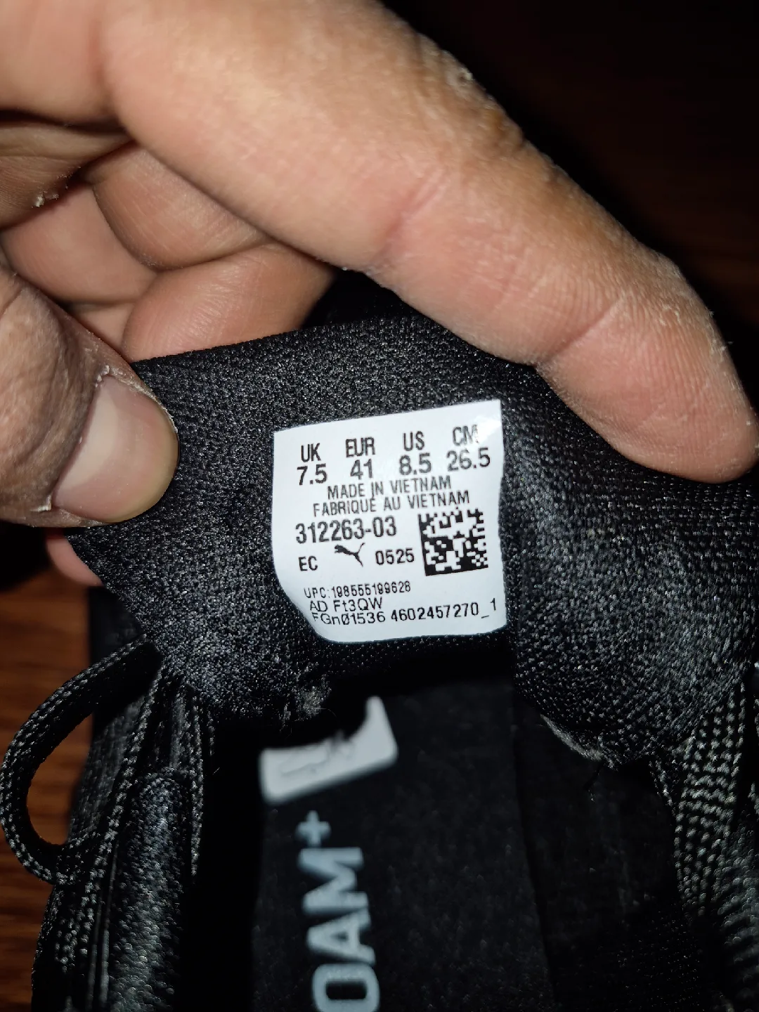 US8.5 Puma All Black Running Shoes image indicator(7)