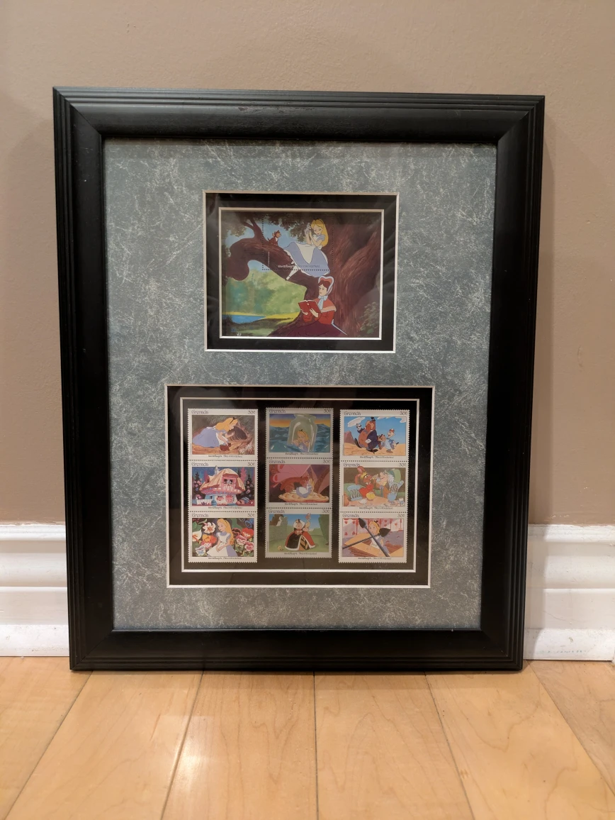 Disney's Alice in Wonderland Framed Stamp Art (limited edition)