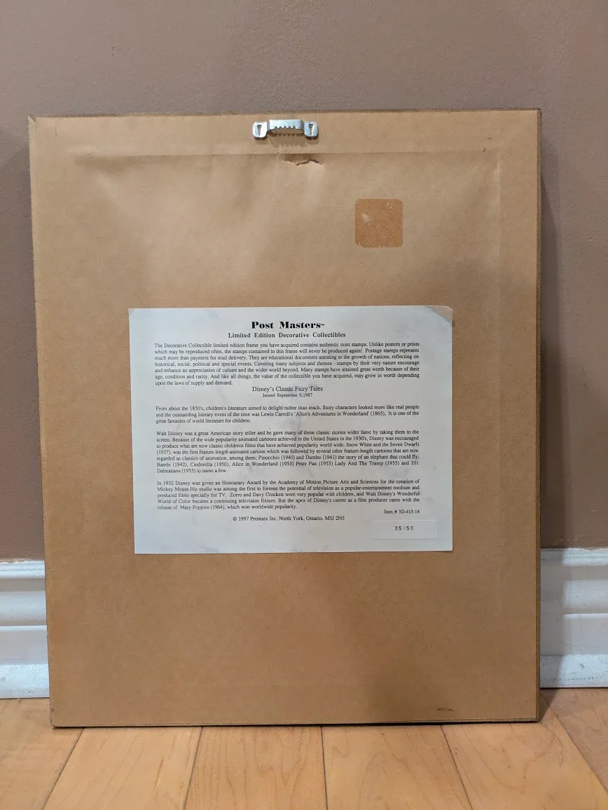 Disney's Alice in Wonderland Framed Stamp Art (limited edition) image indicator(2)