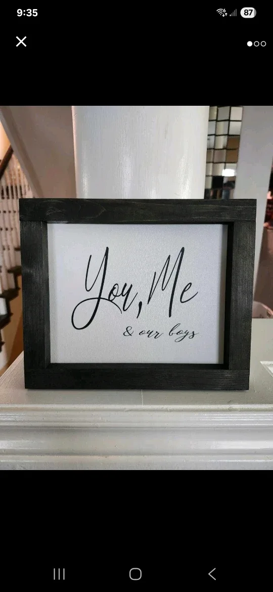"You, Me & our boys" Framed Sign