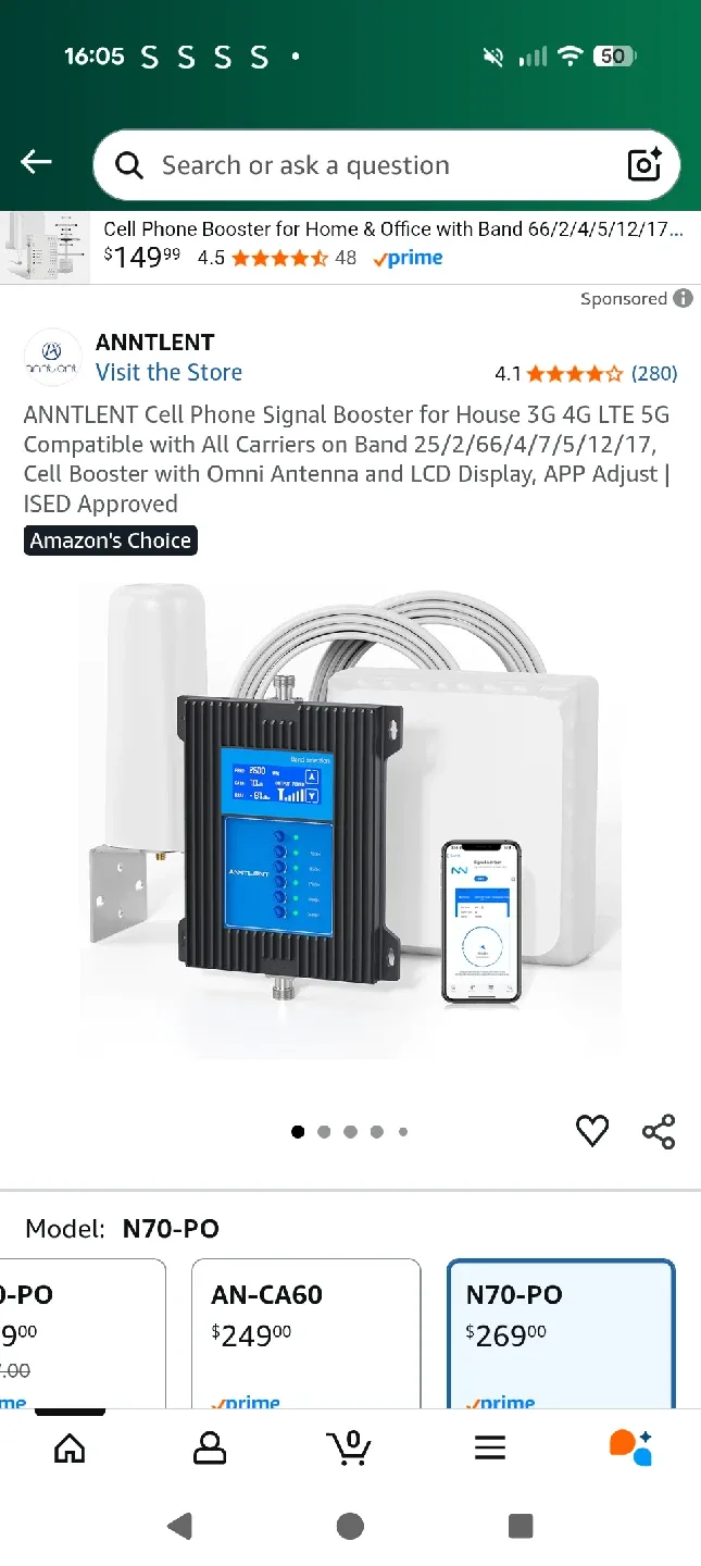 ANNTLENT Cell Phone Signal Booster N70-PO🥕 image indicator(2)