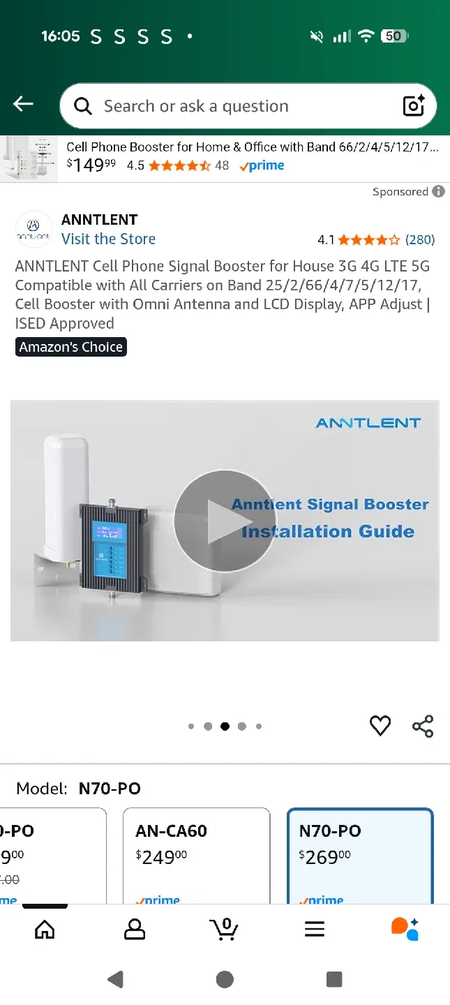 ANNTLENT Cell Phone Signal Booster N70-PO🥕 image indicator(6)