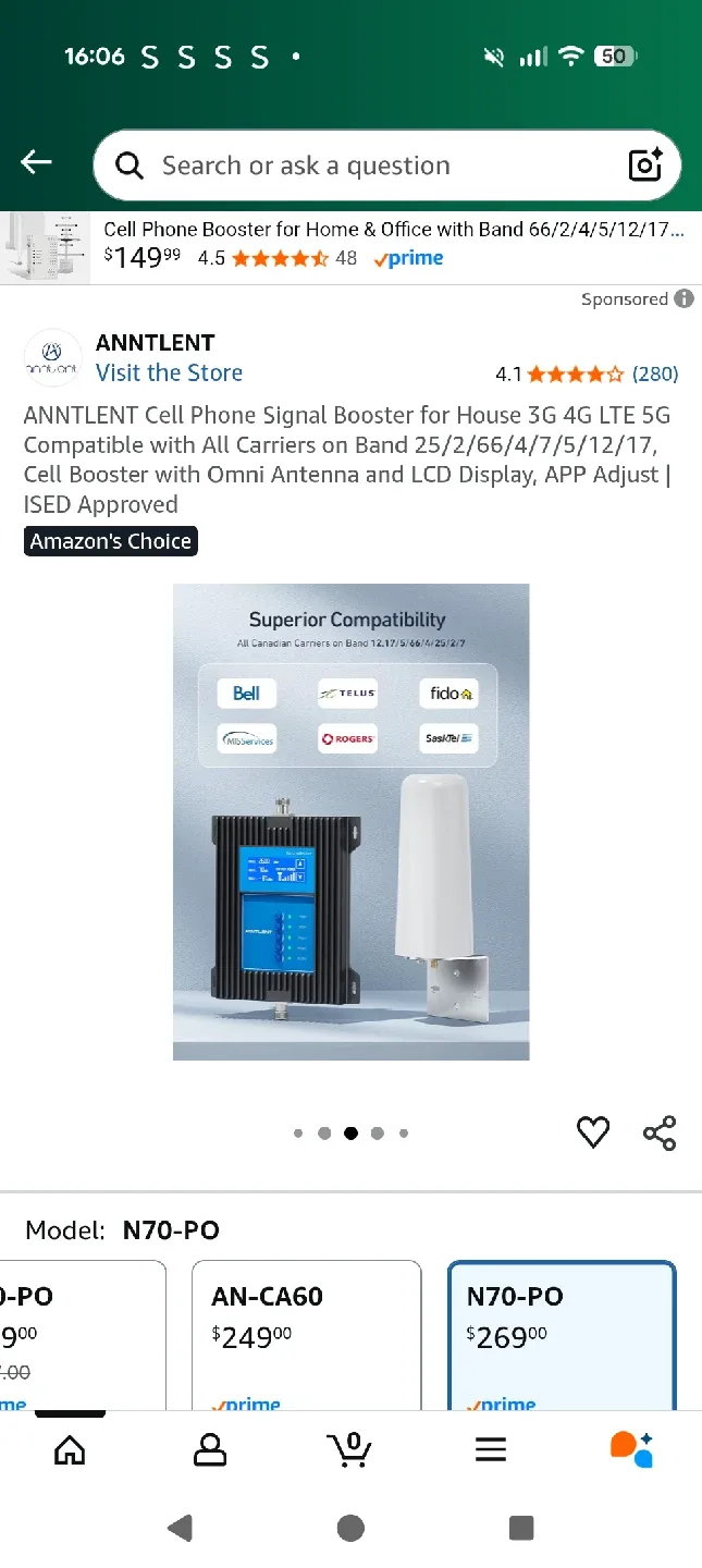 ANNTLENT Cell Phone Signal Booster N70-PO🥕 image indicator(8)