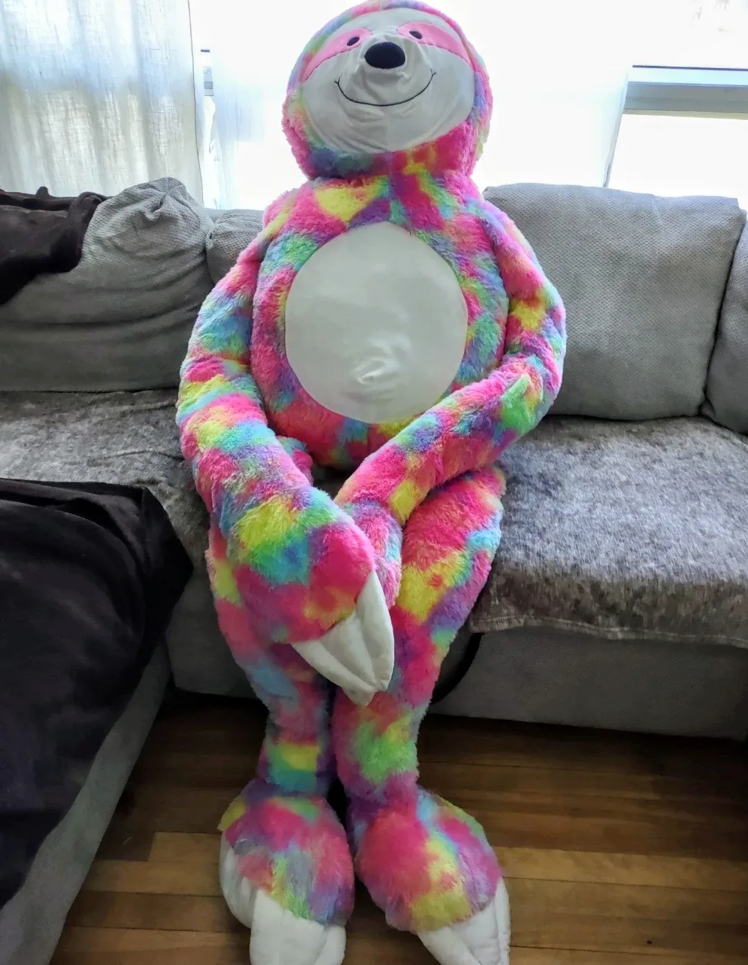 Giant Rainbow Sloth Plush