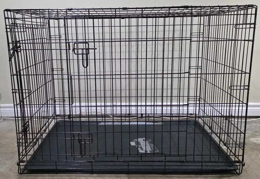 Black 2 Door XL Dog Crate