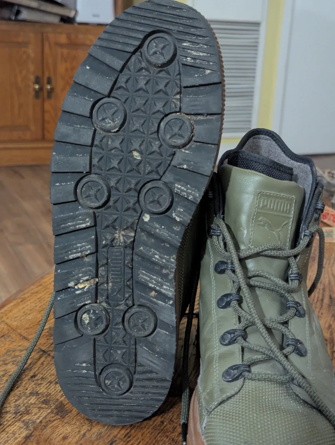 Puma Rebound Rugged Casual Boots - Green size 10 image indicator(4)