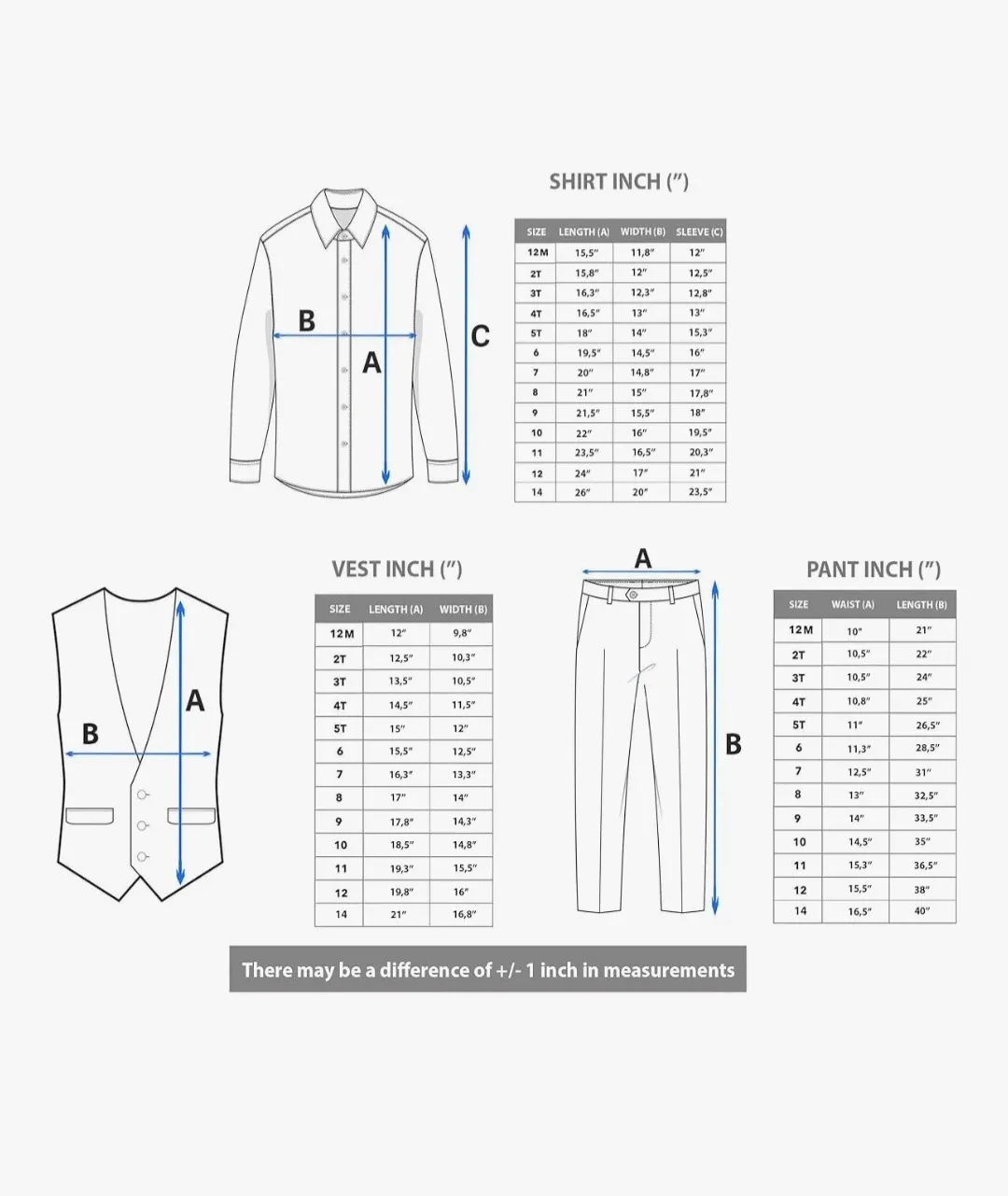 Boys' 4-Piece Suit - Vest, Shirt, Bowtie, Pants image indicator(7)