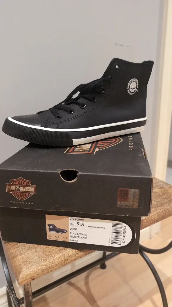 Harley-Davidson Baxter High-Top Sneakers, Size 9.5