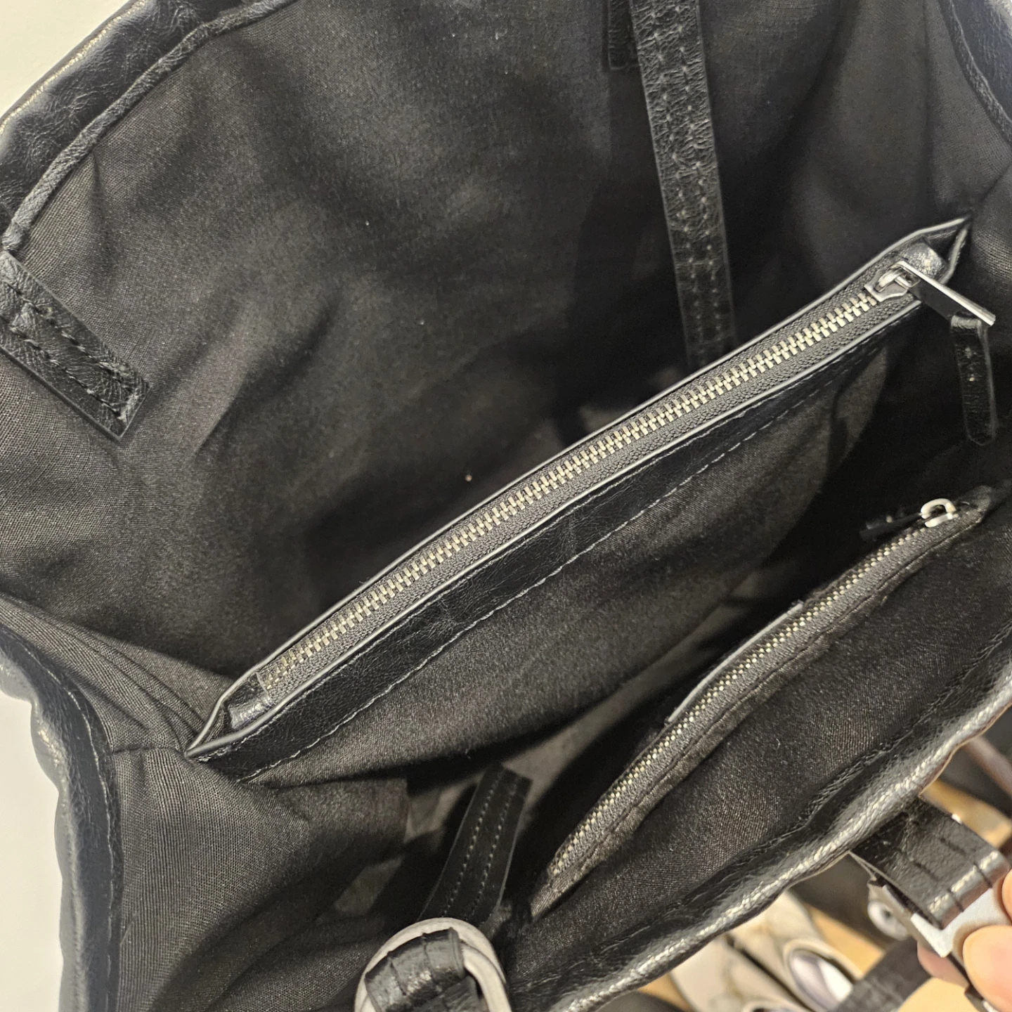 Zara Black Leather Tote Bag - photo 3
